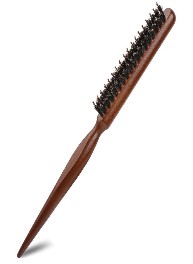 Styquenzer Teasing Brush Boar Bristle, Hair Teasing Brushes for Women Boar Bristle Slick Back Hair Brush Comb Rat Tail Brushes for Edge Control, Backcombing and Thin Thick Curl Training to Create Volume Smooth - Image 1